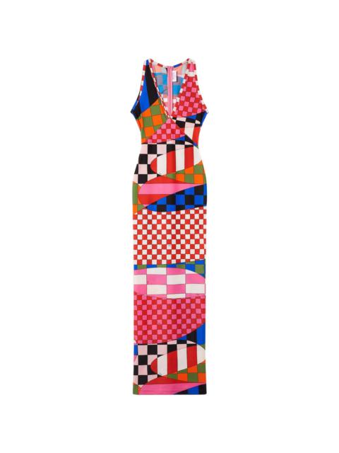 PUCCI Giardino-print long dress