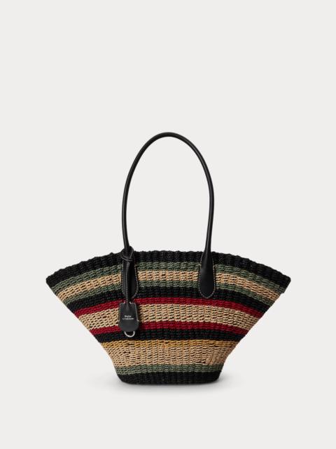 Polo Ralph Lauren Bellport Striped Raffia Basket Tote