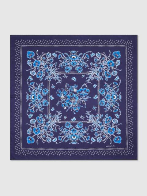 GUCCI Printed cotton pocket square