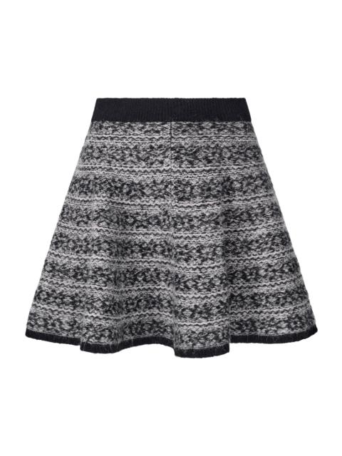 STAUD Women's Geri Geometric Knit A-Line Miniskirt - Telluride