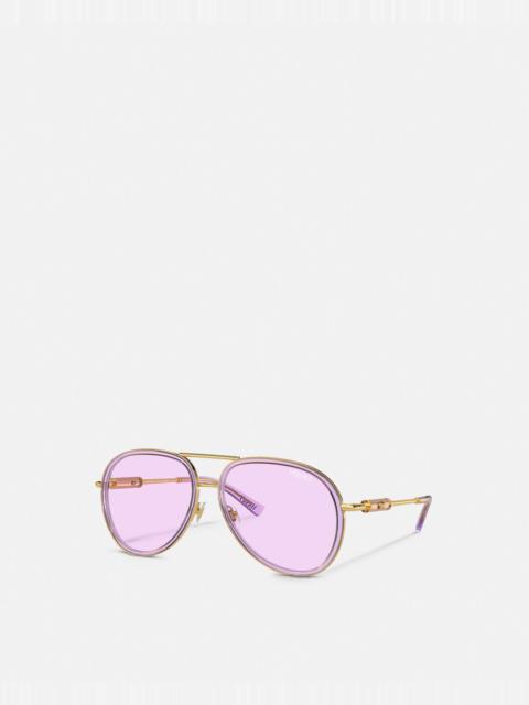 VERSACE Medusa Roller Pilot Sunglasses