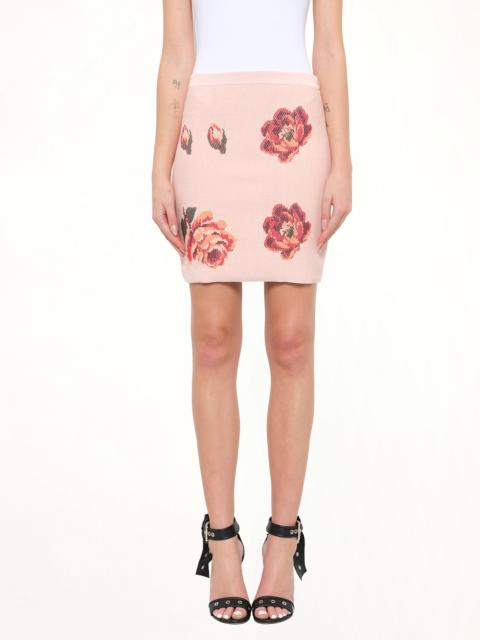 Alexander McQueen Alexander McQueen Tapestry Jacquard Mini Skirt in Multicolour
