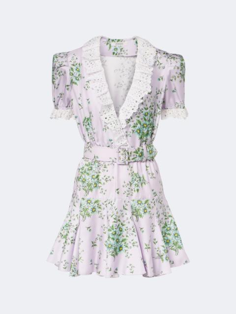 RODARTE Floral silk twill minidress