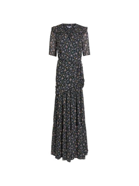 VERONICA BEARD ruffled floral-print maxi dress