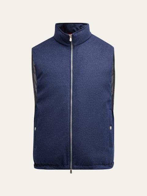 Brunello Cucinelli Men's Wool Padded Full-Zip Vest