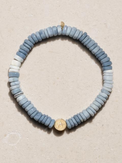 SYDNEY EVAN Starfish Clam 14-karat Gold, Opal And Diamond Bracelet