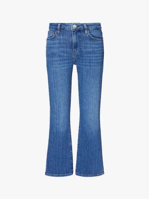 Le Crop Mini Boot flared-leg mid-rise stretch-denim jeans