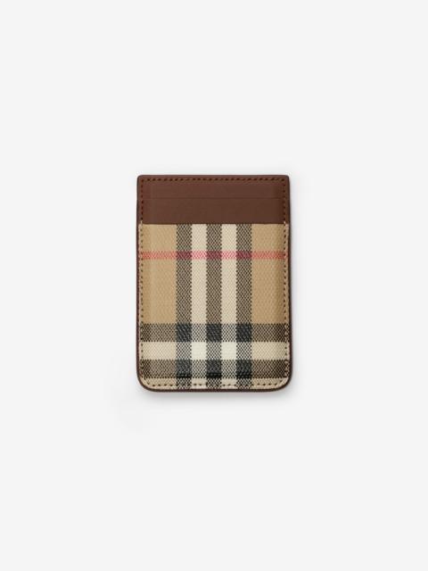 Burberry Check Magnetic Card Case
