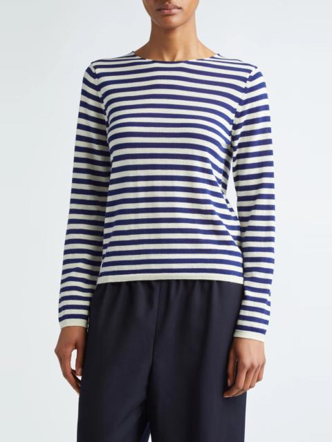 Stripe Jersey Sweater in Navy/White