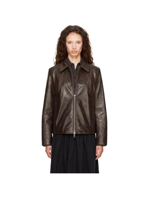 YMC Brown Cypher Leather Jacket