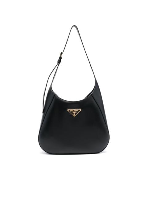 Prada triangle-logo leather shoulder bag