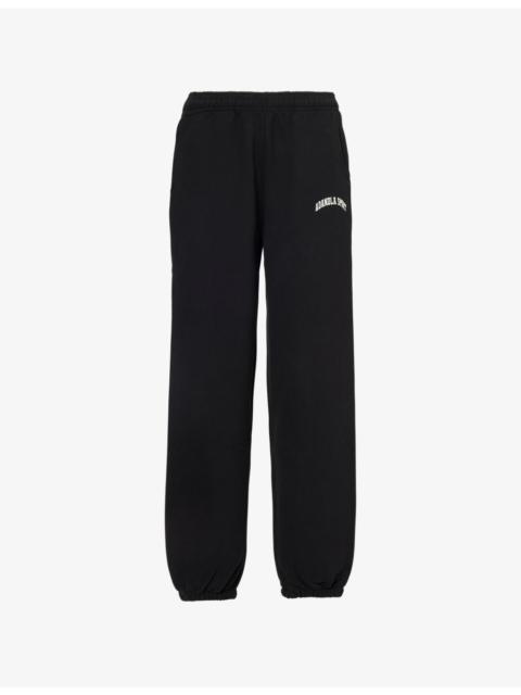 ADANOLA Logo-Embroidered Straight-Leg Cotton-Jersey Jogging Bottoms
