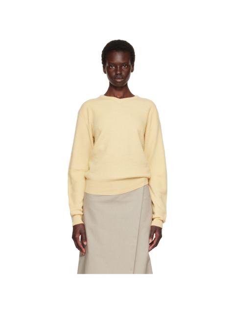 Tonywack Yellow Superfine Wool Commando V-Neck Sweater