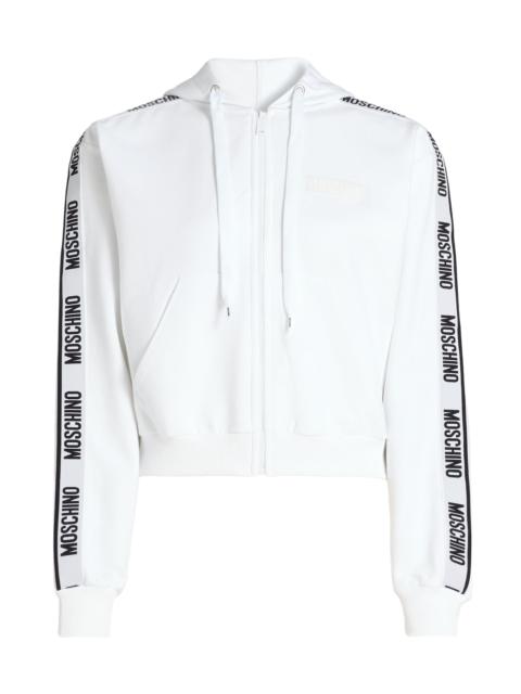 Moschino Women's Intimo Donna Logo Zip Hoodie - White