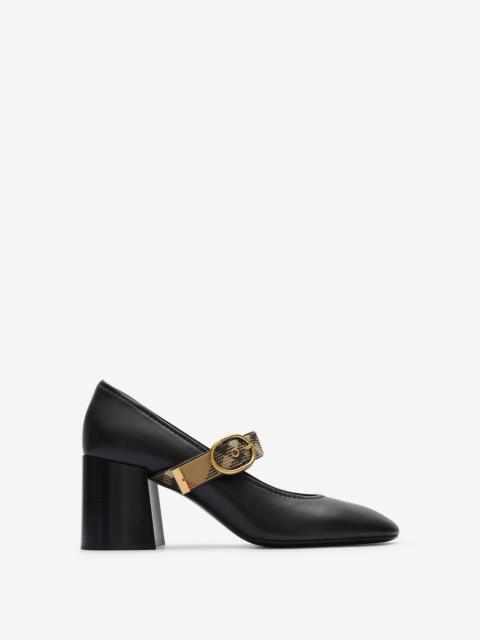Burberry Check Strap Leather Robin Shoes