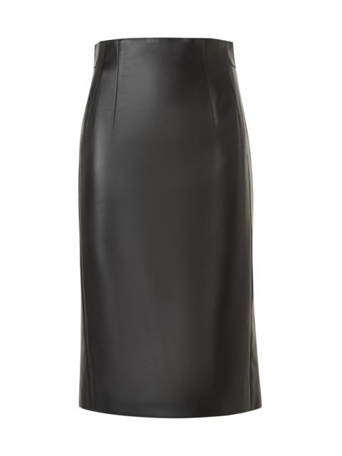 AKRIS Women's Leather Pencil Skirt - Black