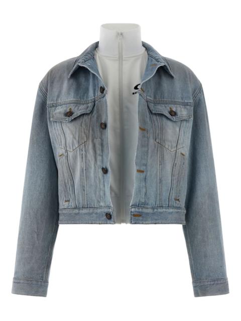 BALENCIAGA stonewashed double-layer jacket