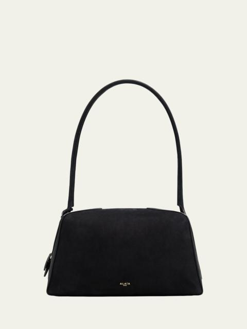 Alaïa Le Bouledogue Bowling Shoulder Bag in Nubuck Leather