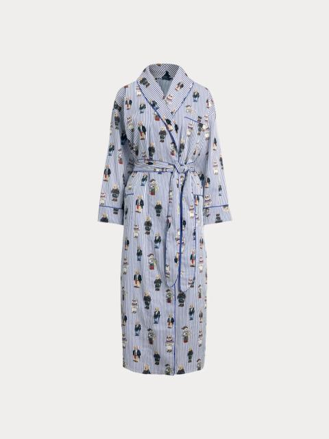 Polo Ralph Lauren Striped Polo Bear Cotton Sateen Robe