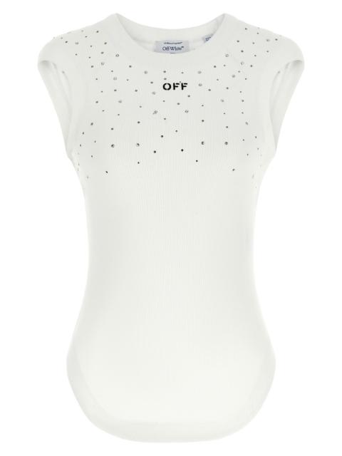 Off-White Top Swarowski