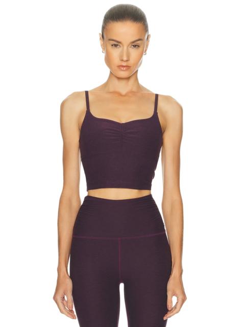 BEYOND YOGA Spacedye Raised The Barre Shirred Cropped Tank Top