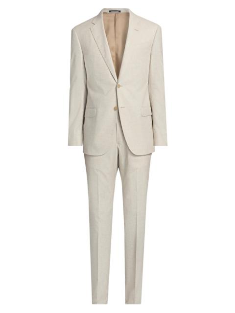 EMPORIO ARMANI Men's Wool-Cotton-Silk Single-Breasted Summer Suit - Sabbia Melange