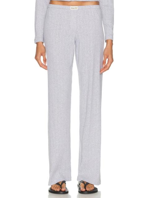 Sporty & Rich Signature Logo Pointelle Trouser