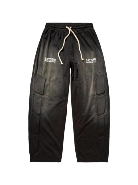 SATOSHI NAKAMOTO Mesh Moto Sweatpants "Black" FW25PNT004 BLK