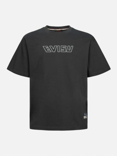EVISU LOGO EMBROIDERY AND "SOARING SEAGULL AND DANCING CARP" PRINT RELAX FIT T-SHIRT