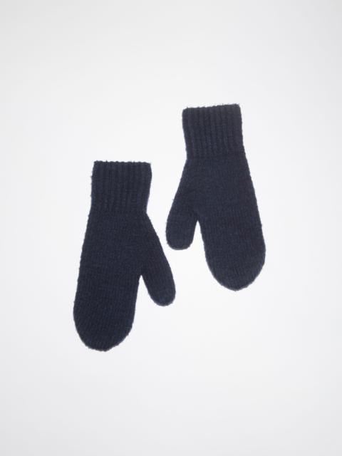 Acne Studios Wool blend mittens - Navy