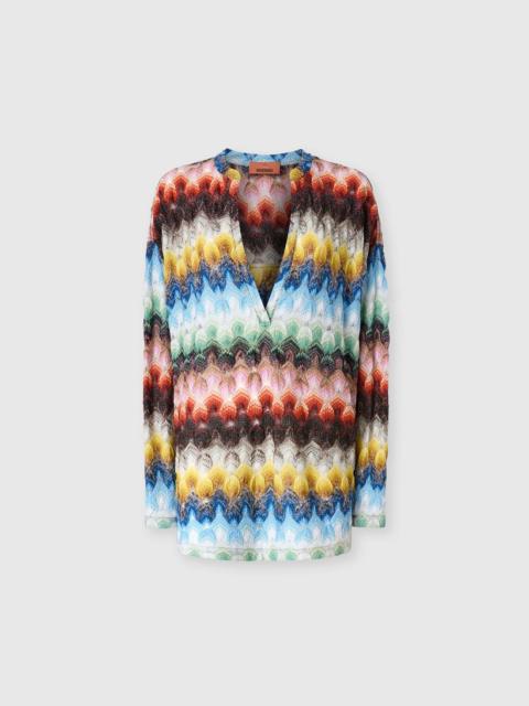 Missoni Oversized blouse with deep v-neckline