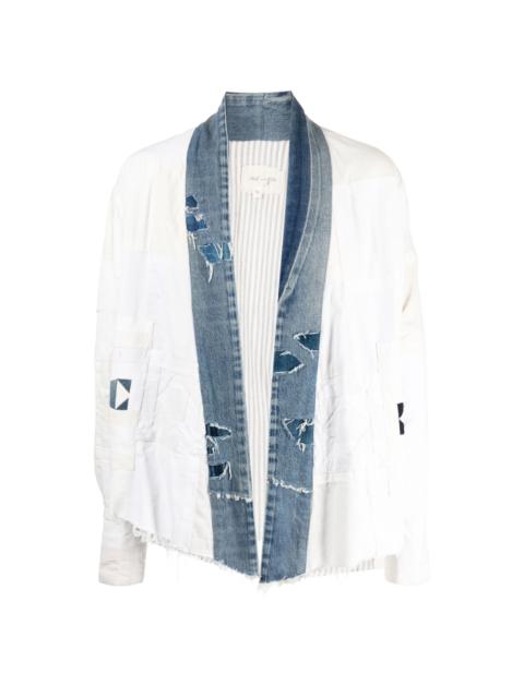 open-front distressed jacket
