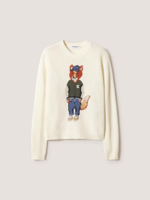 Maison Kitsuné DRESSED FOX INTARSIA WOOL JUMPER