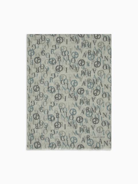 GIORGIO ARMANI PRINTED CASHMERE AND MODAL STOLE