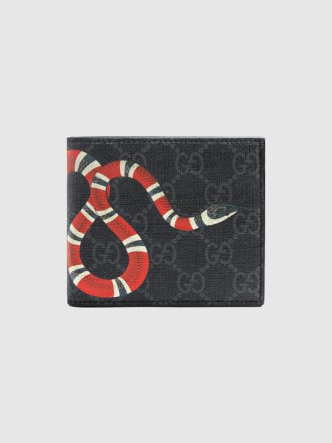 GUCCI Kingsnake print GG Supreme wallet