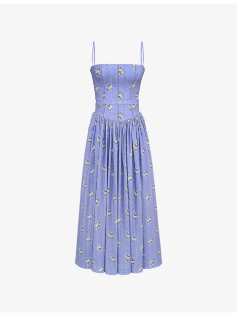 House of CB Ysabella Panelled Cotton Midi Dress