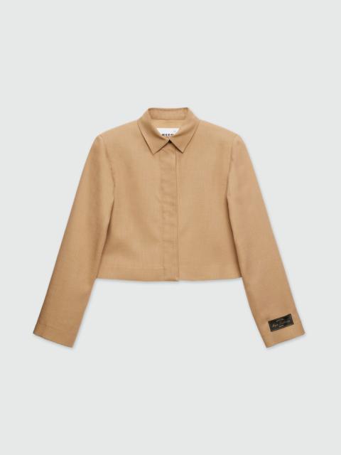 MSGM MSGM Tailoring camel flamed canvas jacket