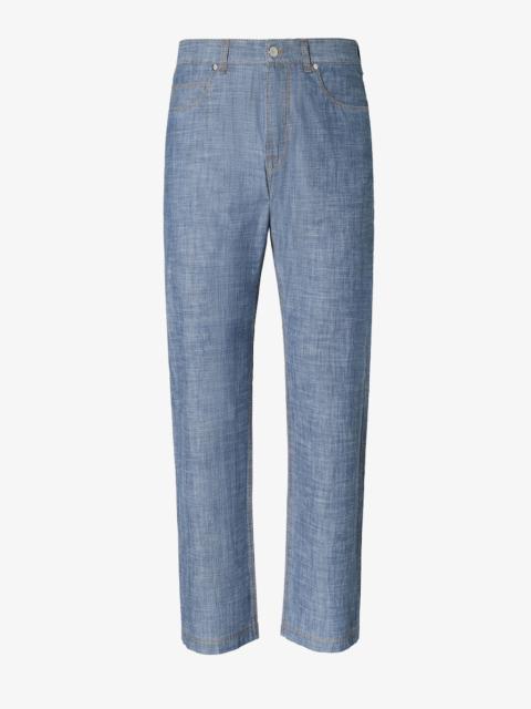 Long Jeans Light blue chambray jeans