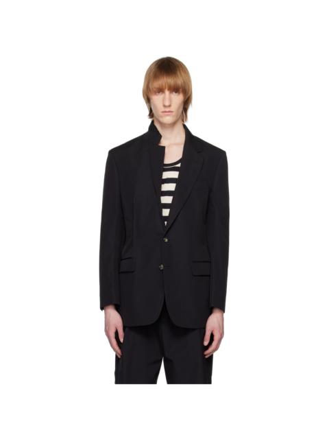 MARINA YEE Black Asymmetrical Darts Blazer