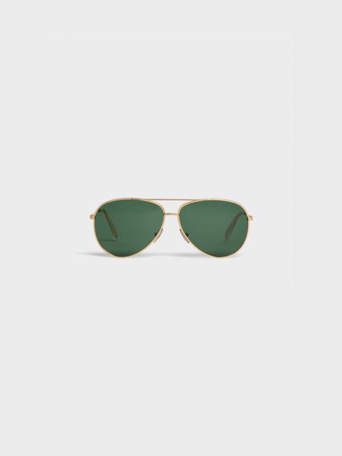CELINE METAL FRAME 01 SUNGLASSES IN METAL WITH MINERAL GLASS LENSES