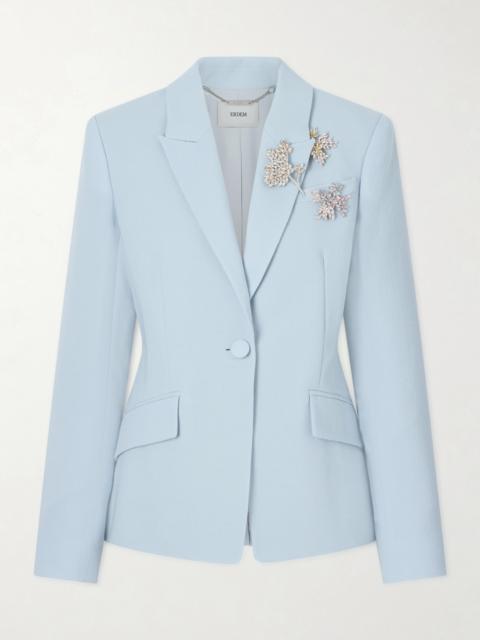 Erdem Embellished Wool-crepe Blazer