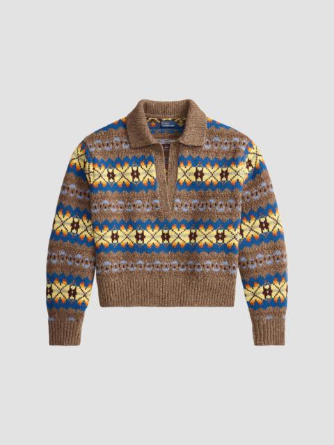 Polo Ralph Lauren Women's Geo-Motif Wool-Blend Sweater - Tan Multi