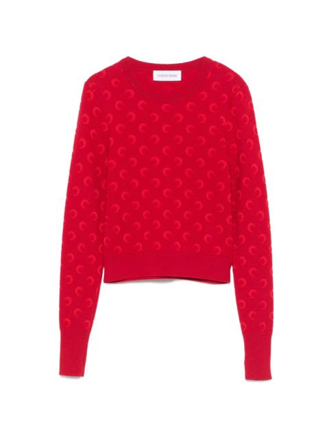 Marine Serre Moon-jacquard sweater