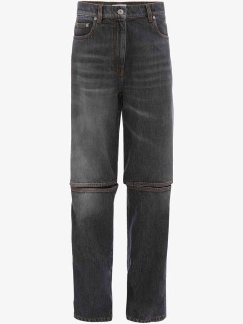 CUT OUT KNEE BOOTCUT JEANS