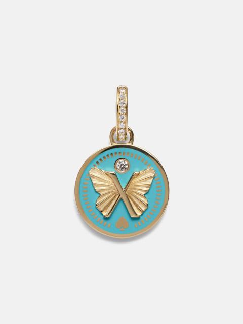 FOUNDRAE Reverie Petite 18k gold and ceramic pendant with diamonds