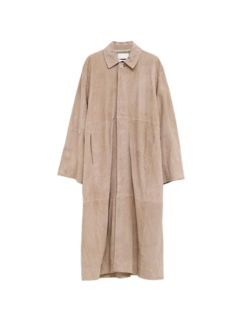 LAUREN MANOOGIAN suede panelled coat