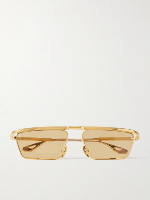 JACQUES MARIE MAGE Bogart D-frame Gold-tone Sunglasses