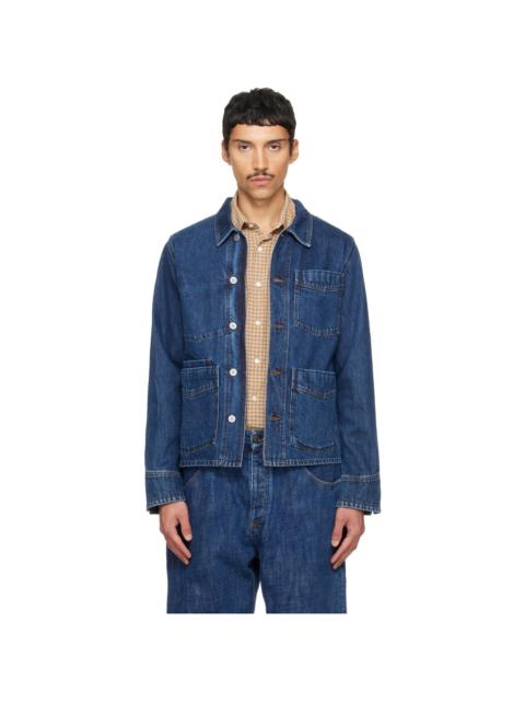 Drake's Blue Work Denim Jacket
