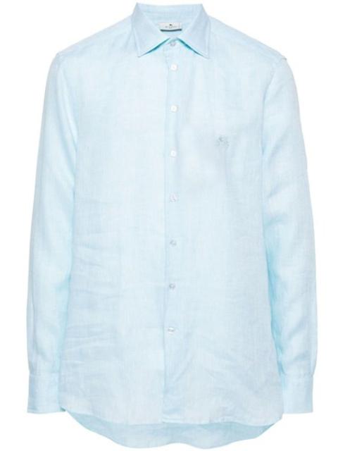 Linen shirt with Pegasus embroidery