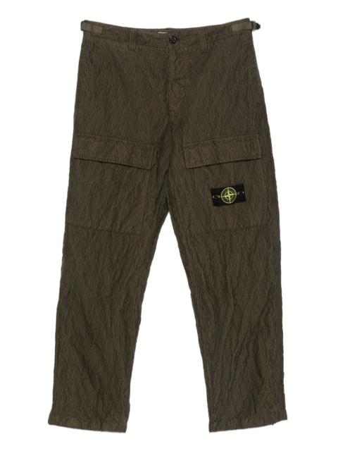 Stone Island wrinkled corduroy straight-leg trousers
